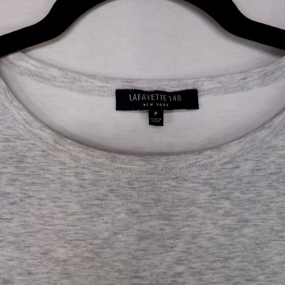 Lafayette 148 New York Sweater Dress Size P Midi Women’s Stretch Gray Pockets - Picture 4 of 12